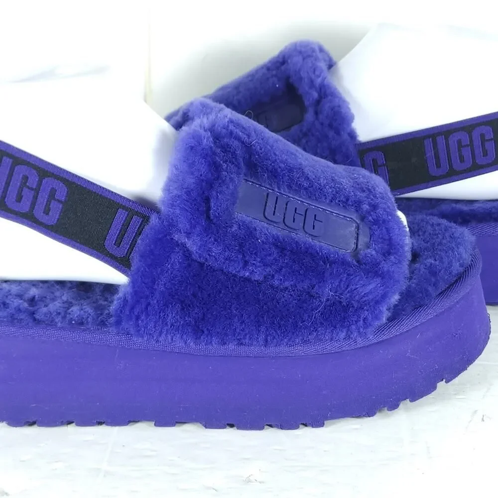 UGG Women's Disco US9 Violet Night Platform Shearling Slide Slippers - Picture 16 of 16